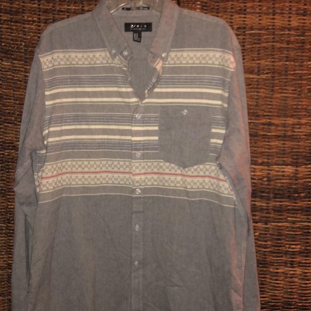 21 Men boho men’s embroidered long sleeve shirt